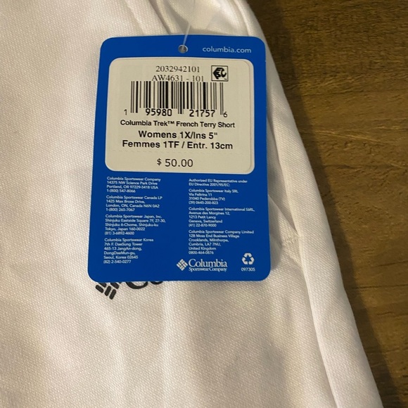 Columbia Women's White Athletic Shorts - Picture 4 of 5